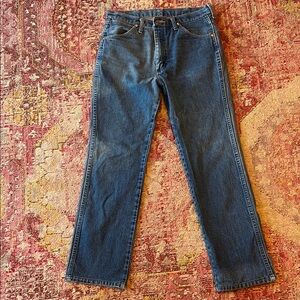 Wrangler Men's Dark Blue Straight Jeans